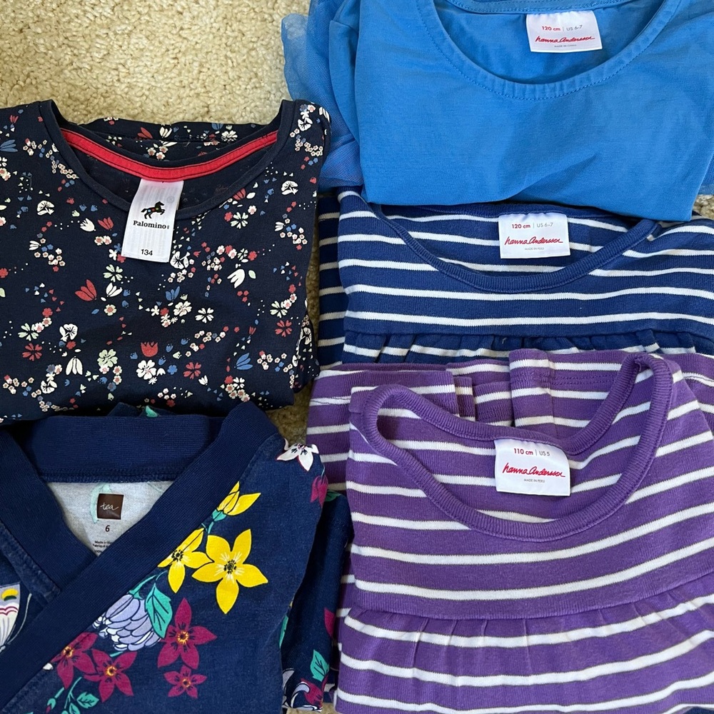 Hanna Andersson, Tea & Palomino - 5 Dress Bundle